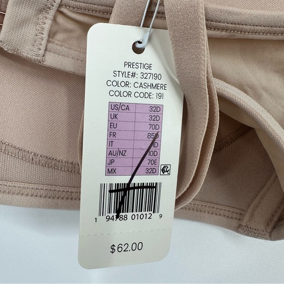 SKARLETT BLUE Womens 32D Prestige Wireless Push-Up Bra Cashmere Beige 327190 NEW - Picture 5 of 7